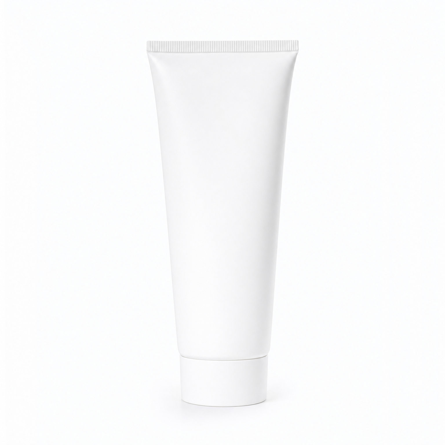 Imagen orientativa: envase de crema corporal blanco sin etiqueta